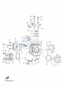 YFZ50 (BW4L) drawing CYLINDER HEAD