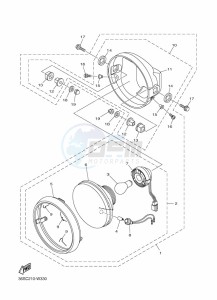 YBR125E YBR 125E (BN9M) drawing HEADLIGHT