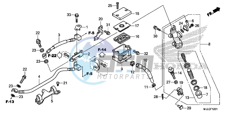 REAR BRAKE MASTER CYLINDER (NC700SD/ 750SD/ 750SA)