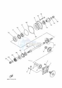 YFM700FWAD GRIZZLY 700 EPS (BLTE) drawing MIDDLE DRIVE GEAR