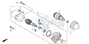 NHX110WH drawing STARTER MOTOR