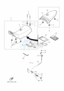 XTZ690 TENERE 700 (BEH1) drawing SEAT