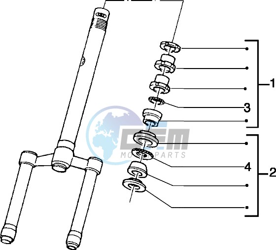 Steering bearing ball tracks