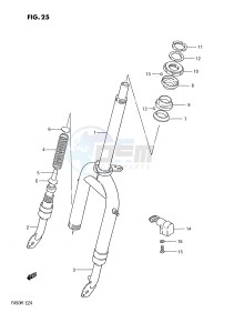 FA50 (E24) drawing FRONT FORK