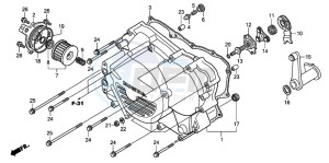 TRX500FPE drawing FRONT CRANKCASE COVER (TRX500FM)