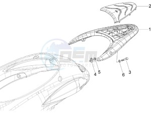 Liberty 200 4t Sport drawing Rear luggage rack