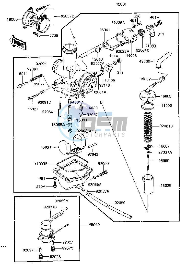 CARBURETOR_FUEL PUMP -- 84-85 C2_C3- -