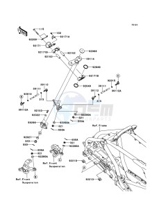 KFX450R KSF450BBF EU drawing Steering Shaft