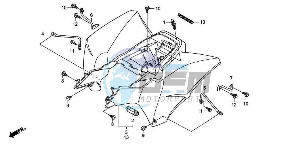 REAR FENDER (TRX250EX6/7/8)