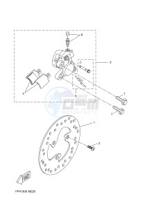 NS50 AEROX (1PH3 1PH3 1PH3 1PH3) drawing FRONT BRAKE CALIPER