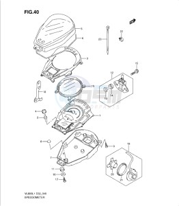 VL800 drawing SPEEDOMETER (VL800CL1 E2)