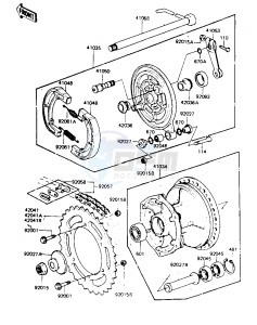 KDX 175 A [KDX175] (A2-A3) [KDX175] drawing REAR HUB_BRAKE_CHAIN -- 81-82 A2_A3- -