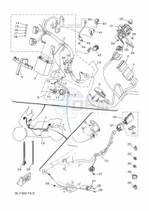 GPD125-A NMAX 125 (BAL8) drawing STEERING HANDLE & CABLE