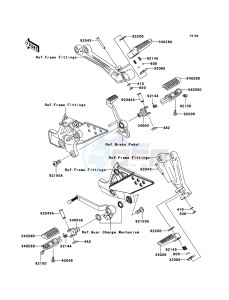 Z750 ZR750J6F FR GB XX (EU ME A(FRICA) drawing Footrests