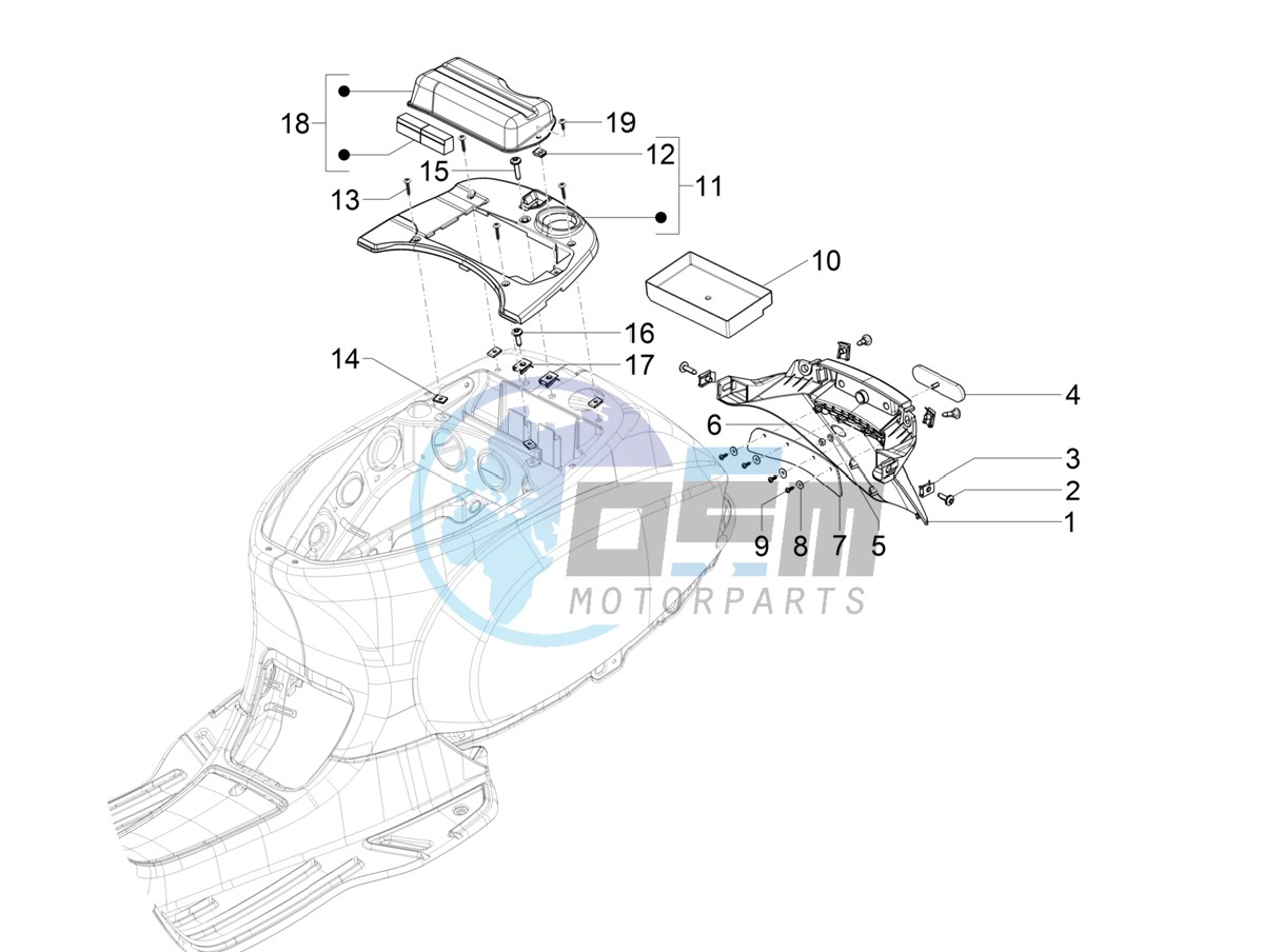 Rear cover - Splash guard