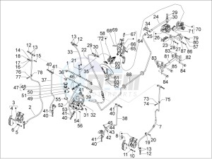 MP3 400 ie lt Touring drawing Brakes hose  - Calipers