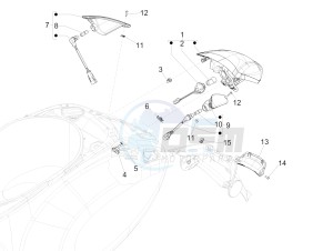 Sprint 50 2T (EMEA) drawing Rear headlamps - Turn signal lamps