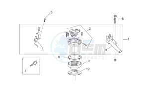 Pegaso 650 Carb drawing Lock hardware kit