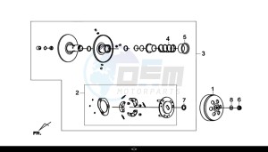 JOYMAX Z 300I ABS (LW30W1-EU) (L9) drawing DRIVEN PULLEY ASSY