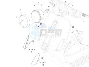 PRIMAVERA 50 4T 3V 25 KMH NOABS E4 25 kmh (EMEA) drawing Front headlamps - Turn signal lamps