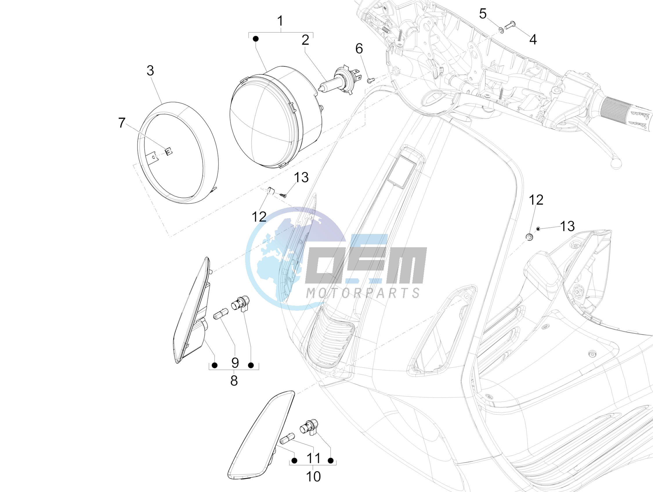 Front headlamps - Turn signal lamps