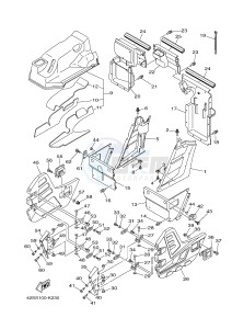 YXR700F YXR7FB RHINO 700 (1RB2 1RB3 1RB4 1RB5) drawing SIDE COVER