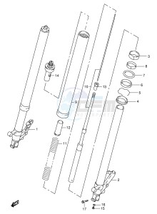 TL1000R (E2) drawing FRONT DAMPER