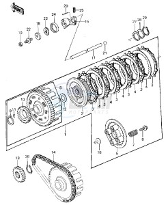 KZ 440 D [LTD BELT] (D1) [LTD BELT] drawing CLUTCH -- 80 D1- -