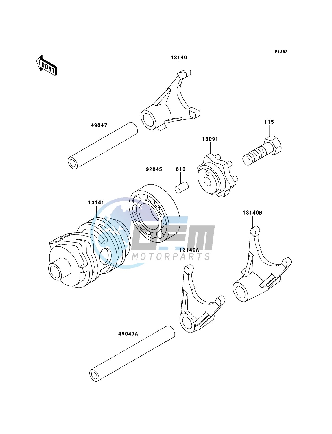 Gear Change Drum/Shift Fork(s)