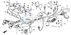 CB600F HORNET S drawing WIRE HARNESS (CB600F3/4/5/6)