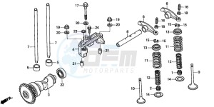 TRX250 RECON drawing CAMSHAFT/VALVE