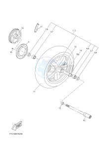 YP250RA EVOLIS 250 ABS (1YS8) drawing FRONT WHEEL