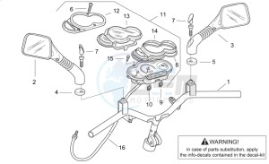 SR 50 H2O drawing Handlebar - Dashboard