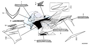 CBR500RE CBR500R UK - (E) drawing MARK/ STRIPE (CBR500RE/ RF/ RAE/ RAF) (EXCEPT CH)