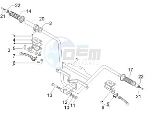 Nexus 500 SP e3 drawing Handlebars - Master cilinder