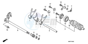 XL1000VA9 UK - (E / ABS MKH) drawing GEARSHIFT DRUM