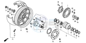 RVF750R drawing REAR WHEEL