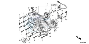 CB1000RD CB1000R UK - (E) drawing RIGHT CRANKCASE COVER