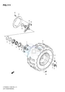 LT-R450 (E28-E33) drawing LEFT REAR WHEEL (LT-R450ZL1 E28)