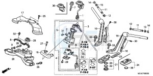 GL1800G GOLDWING 2ED drawing HANDLE PIPE/TOP BRIDGE