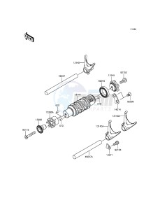 ER-6F EX650EGF XX (EU ME A(FRICA) drawing Gear Change Drum/Shift Fork(s)