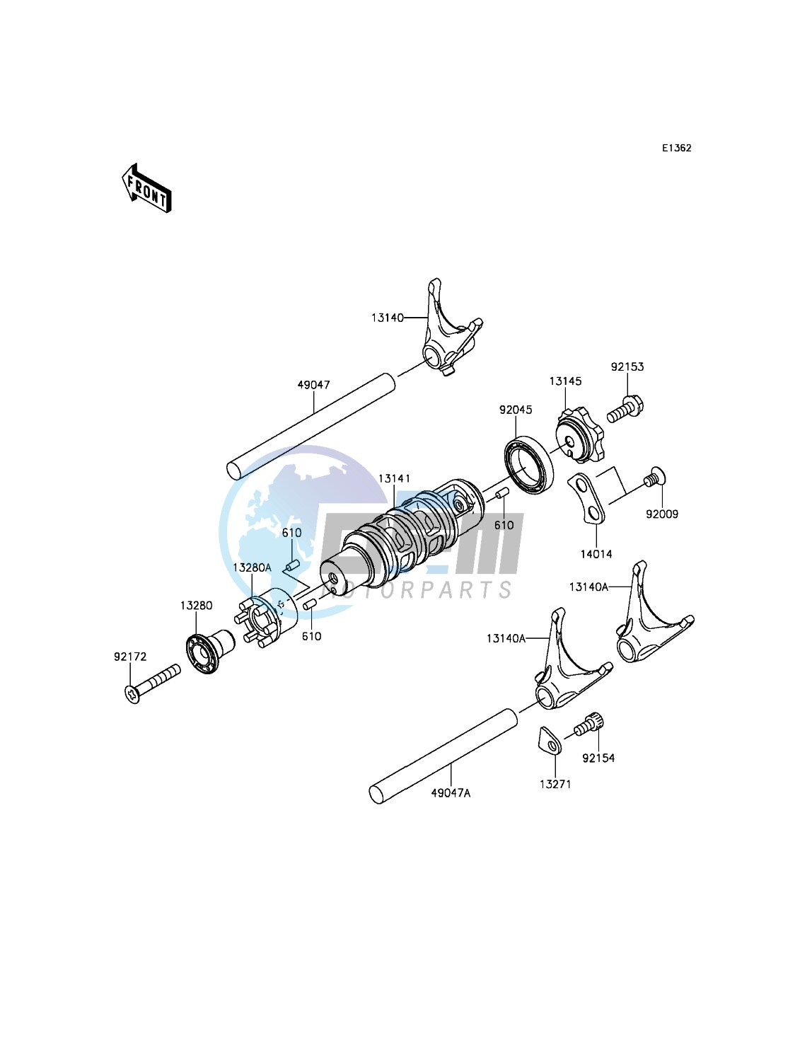 Gear Change Drum/Shift Fork(s)