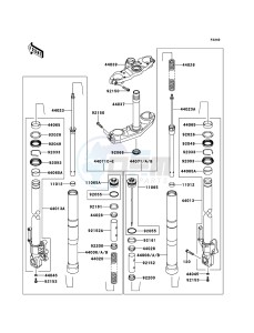 VERSYS_ABS KLE650DEF XX (EU ME A(FRICA) drawing Front Fork