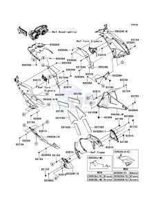 NINJA_ZX-6R ZX600RCF FR GB XX (EU ME A(FRICA) drawing Cowling Lowers