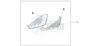 XL1000VA9 Ireland - (EK / ABS) drawing PANNIER SCUFF PAD SET B