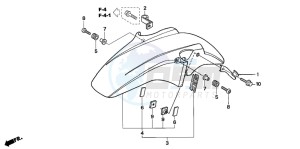 CBF1000 drawing FRONT FENDER