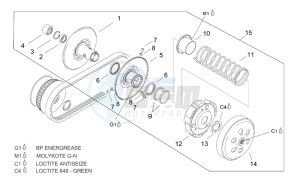 Leonardo 125-150 drawing Pulley assy. driven