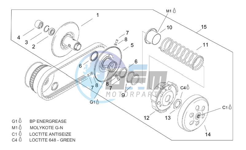 Pulley assy. driven