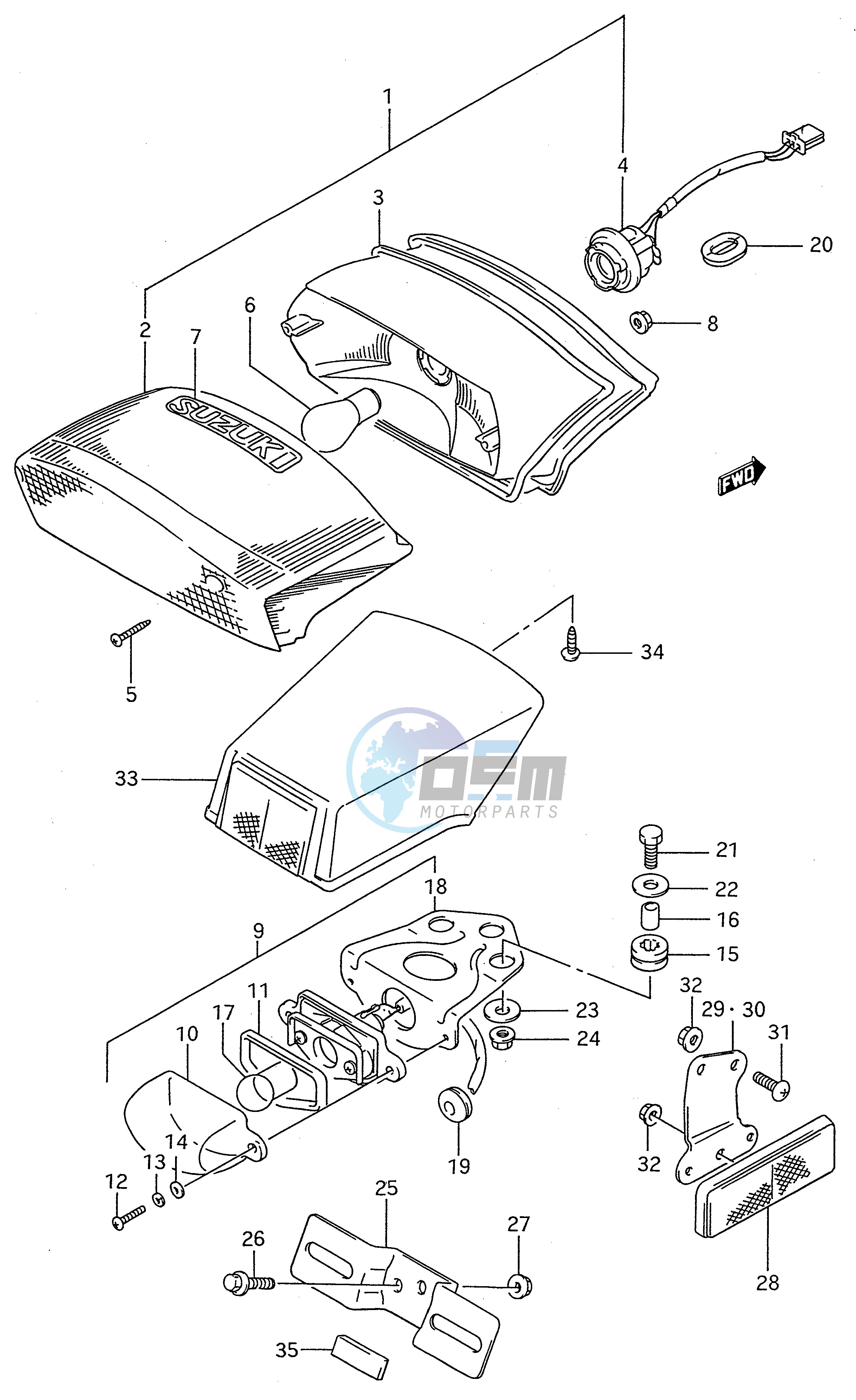 TAIL LAMP - LICENSE LAMP