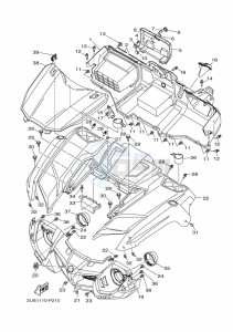 YXM700E YXM70VPAK (B5FH) drawing FRONT FENDER